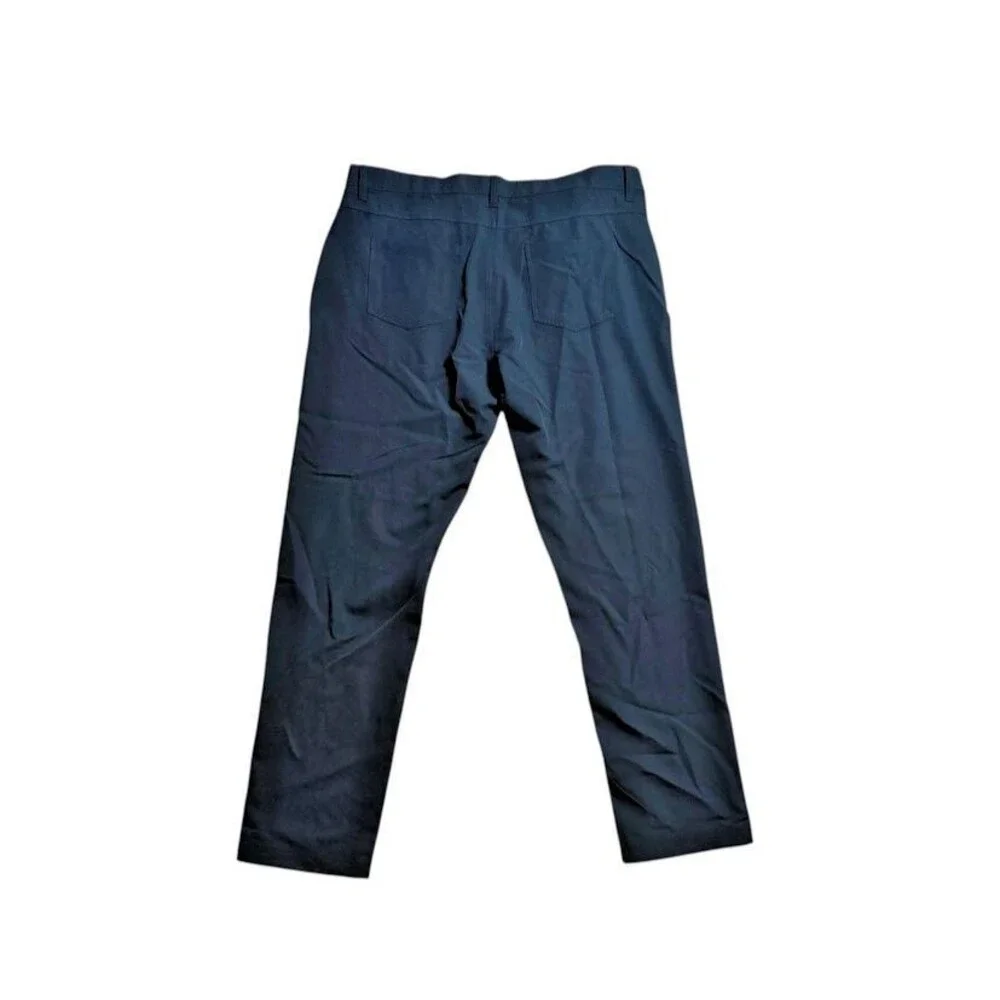 Luke & Dutch Pants Mens Size 38x30 Black 2 Way Stretch Office Golf Casual